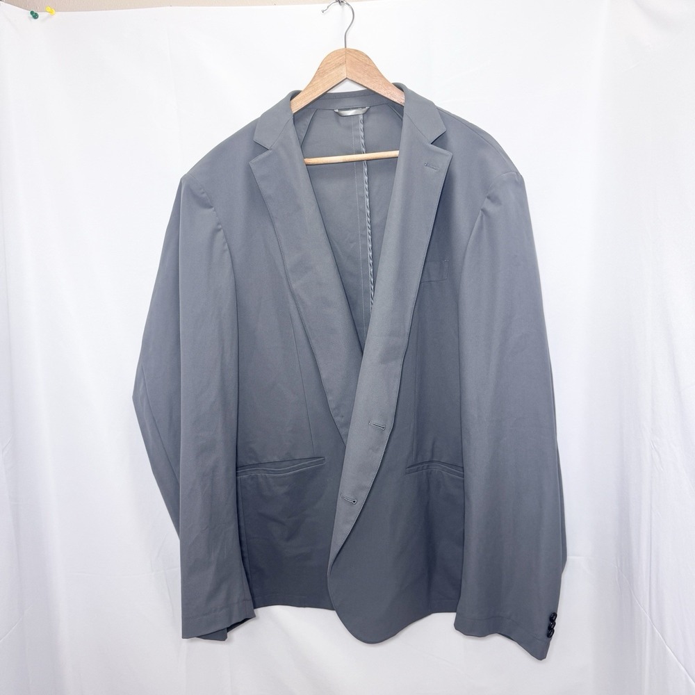 Sene FlexTech Travel‎ Unstructured Jacket Blazer Mens Custom Made 50L - 52L Gray